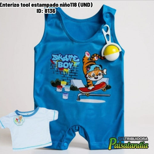 Enterizo tool estampado niño118 (UND)
