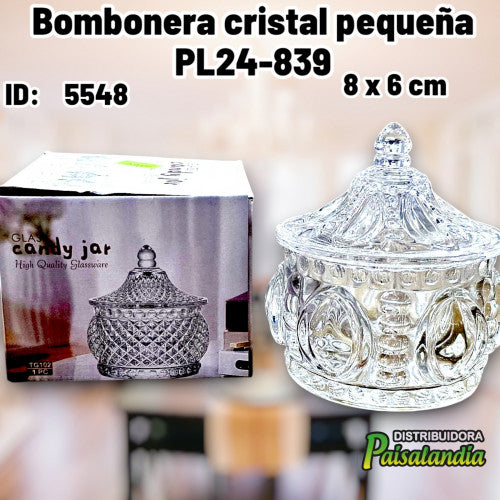 Bombonera cristal pequeña PL24-839 (UND)