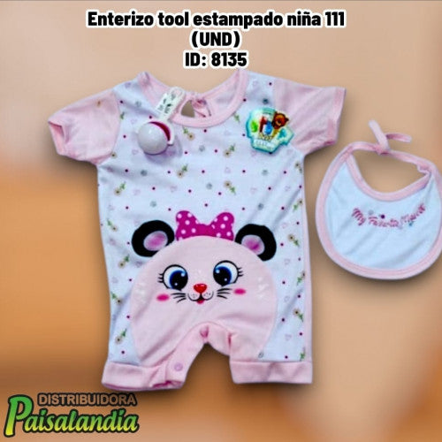 Enterizo tool estampado niña 111 (UND)