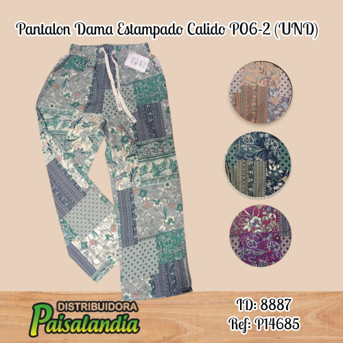 Pantalon Dama Estampado Calido P06-2 (UND)