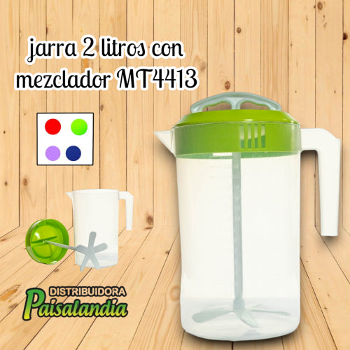 Jarra 2 litros con mezclador mundiplas MT4413 (UND)