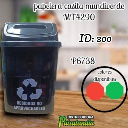 Papelera casita mundiverde MT4290 (UND)