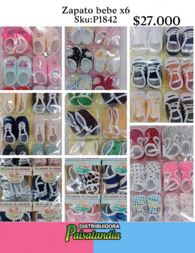 Zapato de bebé x 6 (X6 UND)