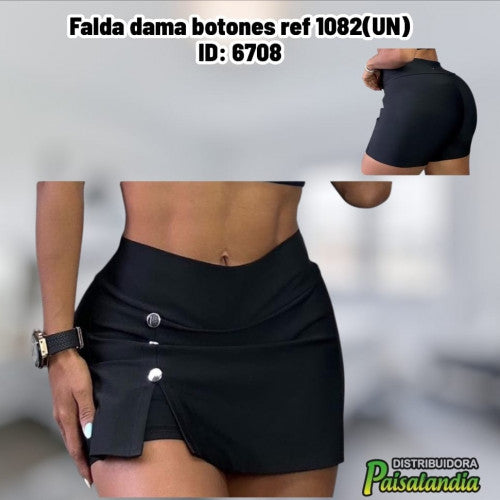 Falda dama botones ref 1082(UN)