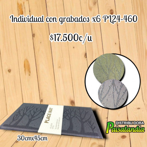 Individual de mesa PL24-450/451/452/453/454/456/457/458/460/461/462 (UND)