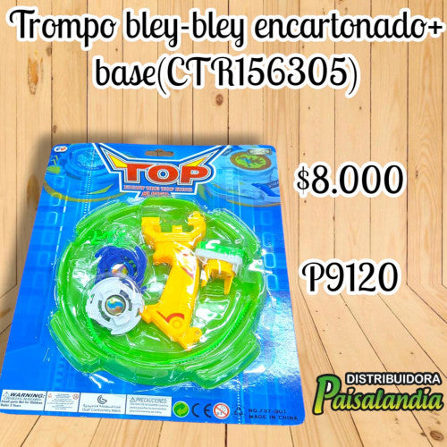 Juguete trompo Bley-Bley encartonado + base CTR156305 (UND)