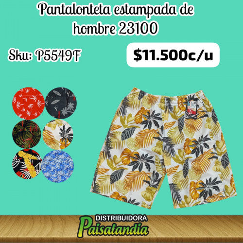 Pantalonteta estampada de hombre 23100