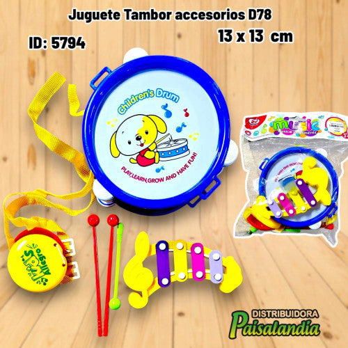 Juguete Tambor accesorios D78 (UND)