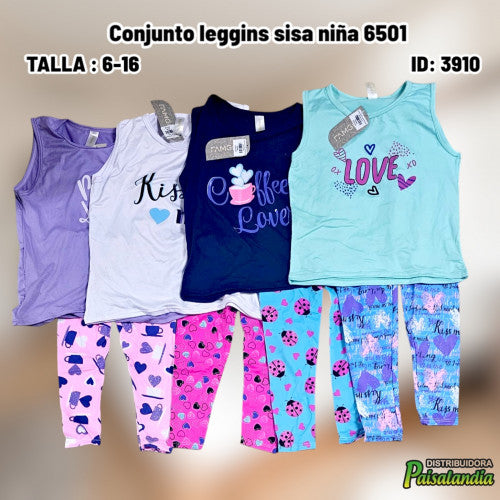 Conjunto leggins sisa niña 6501 (UND)