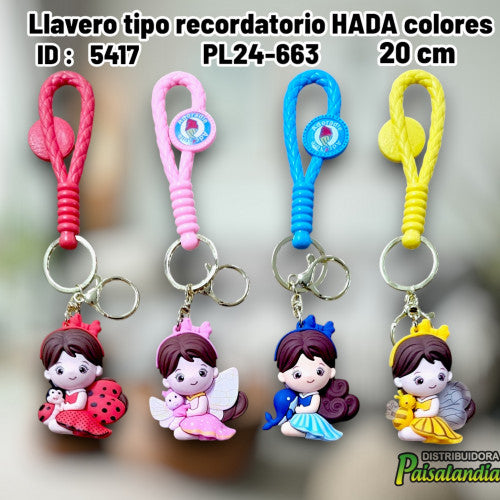 Llavero tipo recordatorio HADA colores PL24-663 (UND)