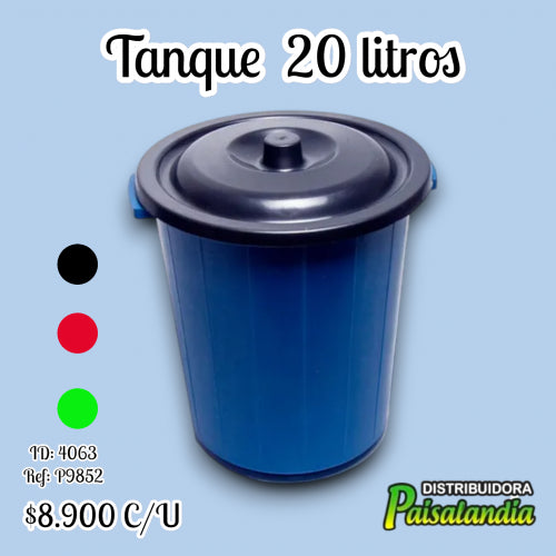 Caneca plástica multiusos 20 litros (UND)