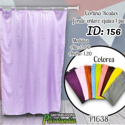 Cortina Rositex fondo entero ojales 1 pieza (UND)
