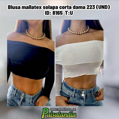 Blusa mallatex solapa corta dama 223 (UND)