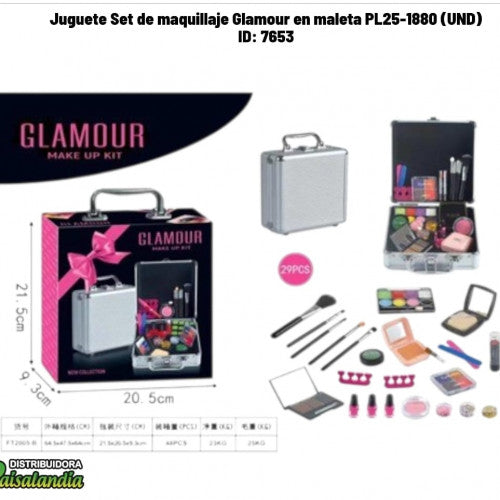 Juguete Set de maquillaje Glamour en maleta PL25-1880 (UND)
