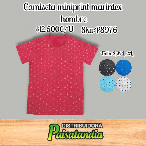 camiseta miniprint marintex hombre (UND)
