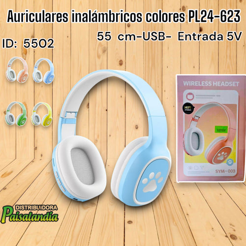 Auriculares inalámbricos colores PL24-623 (UND)