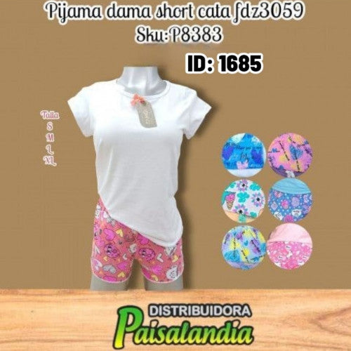Pijama dama short camiseta fdz3059 (UND)