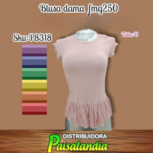 Camiseta dama bolero grande en ruedo fmg250 (DC)