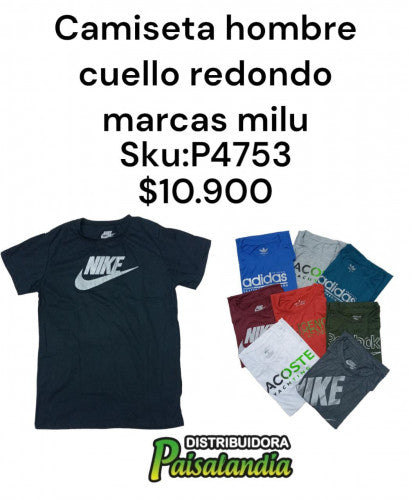 Camiseta Hombre Marcas Milu