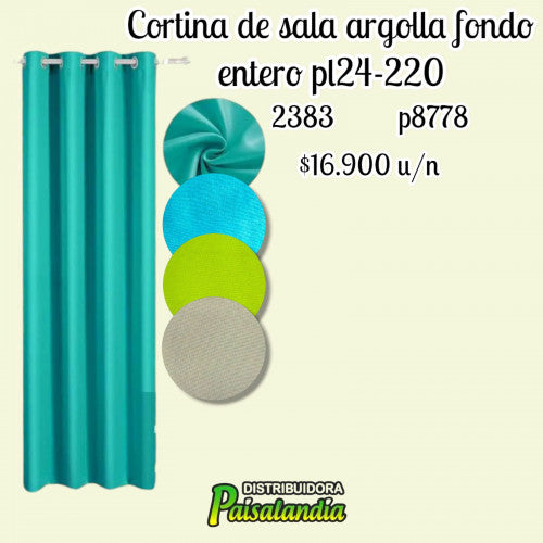 Cortina de sala argolla fondo entero PL24-220 (UND)