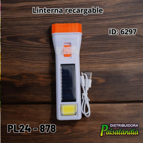 Linterna recargable PL24-878 15x6 cm (UND)