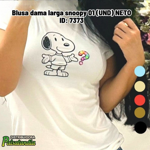 Blusa dama larga snoopy 01 (UND) NETO