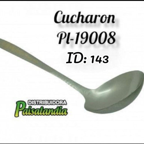 Cucharón cocina metálico estampado PL-19008 (UND)