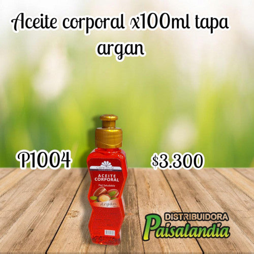 Aceite corporal x100 ml tapa argán (UND)