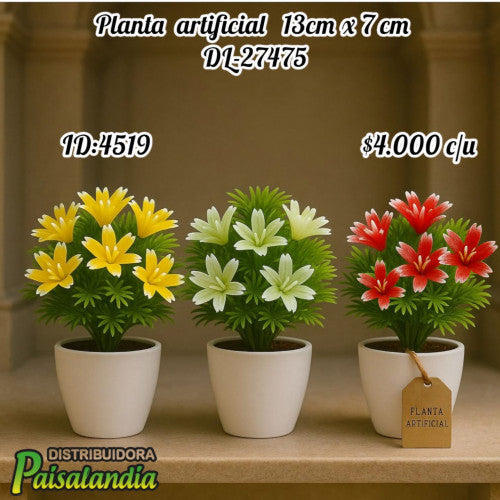 Planta decorativa artificial 13x7 cm DL-27475 (UND)