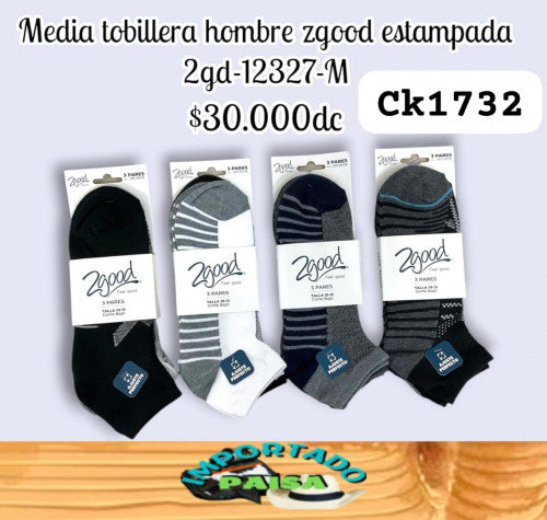 Media tobillera hombre Zgood estampada 2GD-12327-M