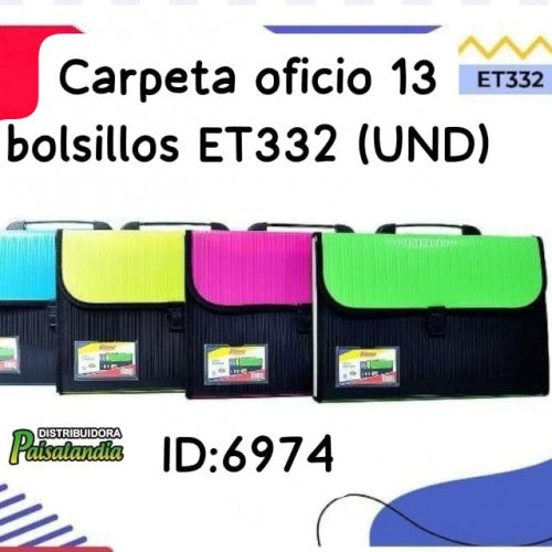 Carpeta oficio 13 bolsillos ET332 (UND)