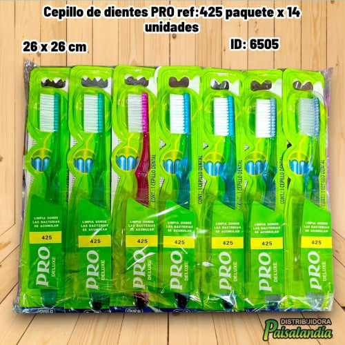 Cepillo de dientes PRO paquete x 14 unidades ref:425