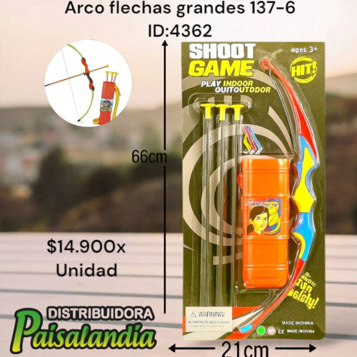 Juguete arco flechas grande 137-6 (UND)