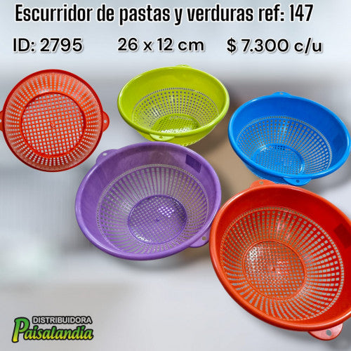 Escurridor de pastas y verduras ref:147 (UND)