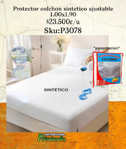 Protector de colchon plastico +1 de almohada 1.00 Ajustable