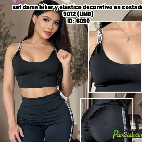 set dama biker y elastico decorativo en costado 9012 (UND)