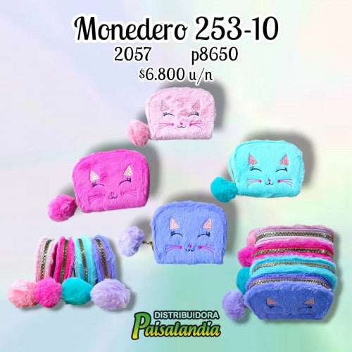 Monedero peludo colores surtidos 253-10 (UND)