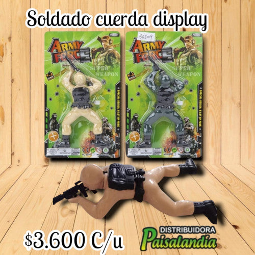 Juguete soldado cuerda display (UND)