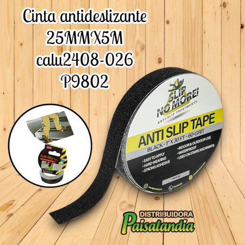 Cinta antideslizante 25MMX5M calu2408-026 (UND)