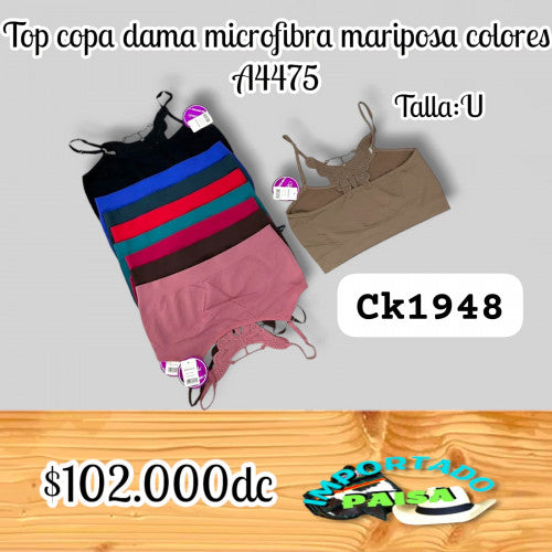 Top copa dama microfibra mariposa Ailin A4475