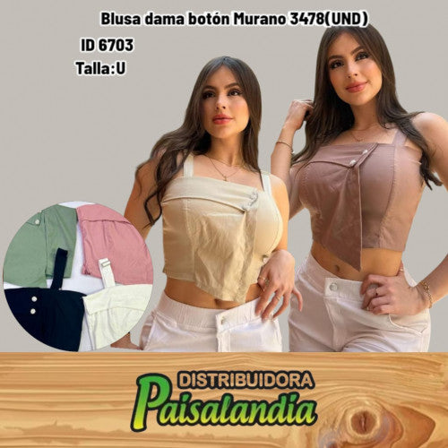 Blusa dama boton murano 3478 (UND)