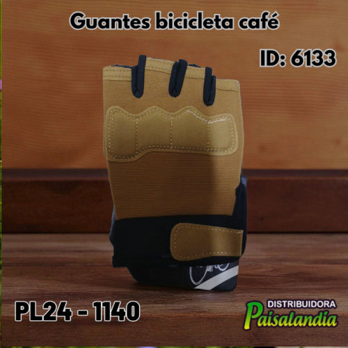 Guantes bicicleta café PL24-1140 16x12 cm (UND)