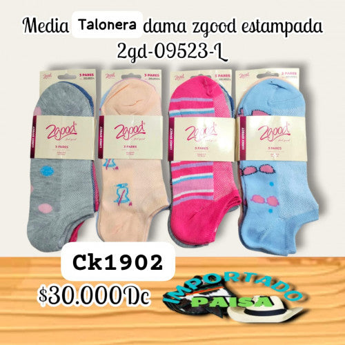 Media talonera dama Zgood estampada ZGD-09523-L