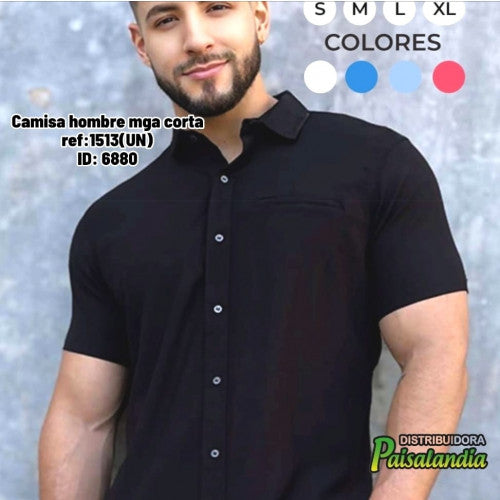 Camisa hombre mga corta ref:1513(UN)