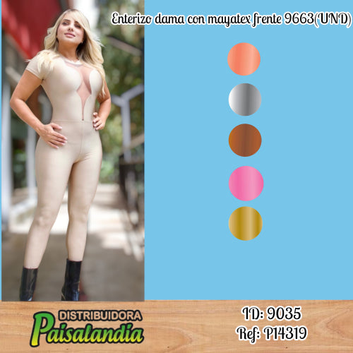 Enterizo dama con mayatex frente 9663(UND)