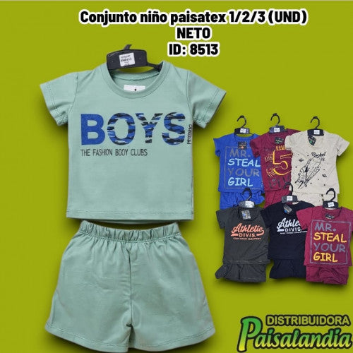 Conjunto niño paisatex 1/2/3 (UND) NETO