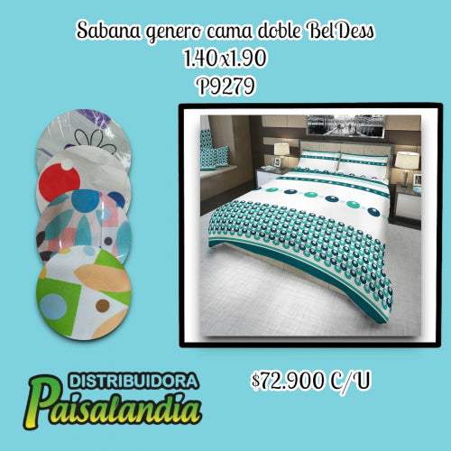 Sabana genero cama doble BelDess (UND)