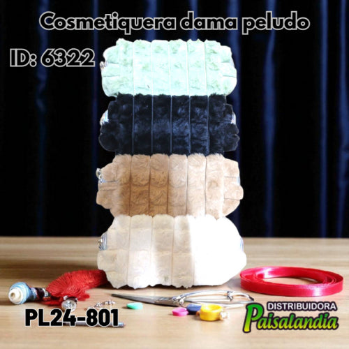 Cosmetiquera dama peludo PL24-801 (UND)