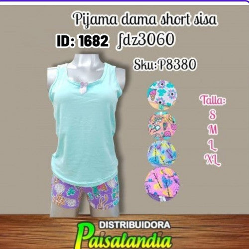 Pijama dama short sisa fdz3060 (UND)