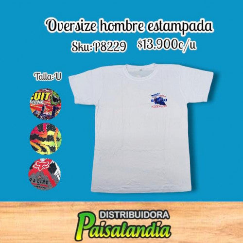 Oversize de hombre estampado (UND)